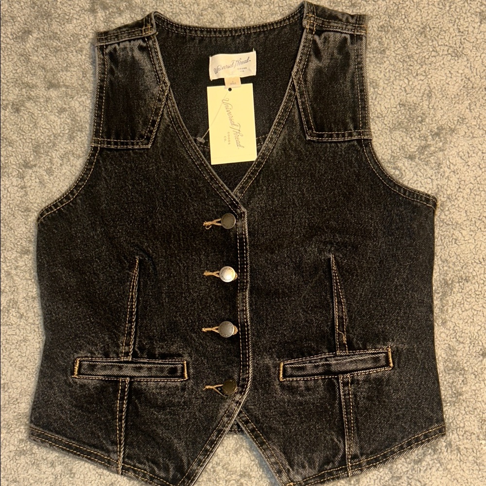 Universal Thread Black Denim Vest